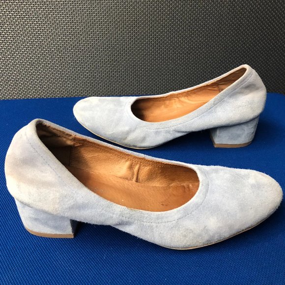 Jeffrey Campbell Powder Blue Bitsie Block Heels - Picture 3 of 3